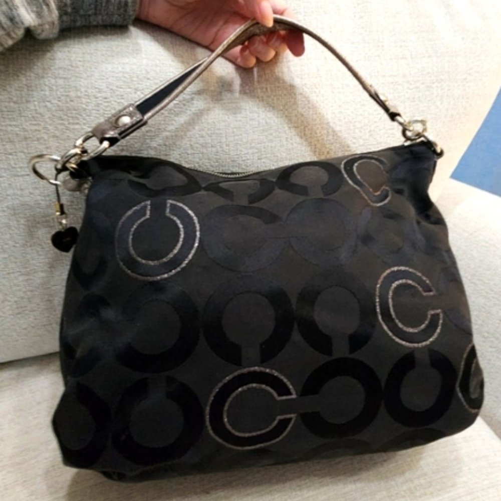 Coach Poppy Signature C's Shoulder Bag Purse c - Picture 2 of 14
